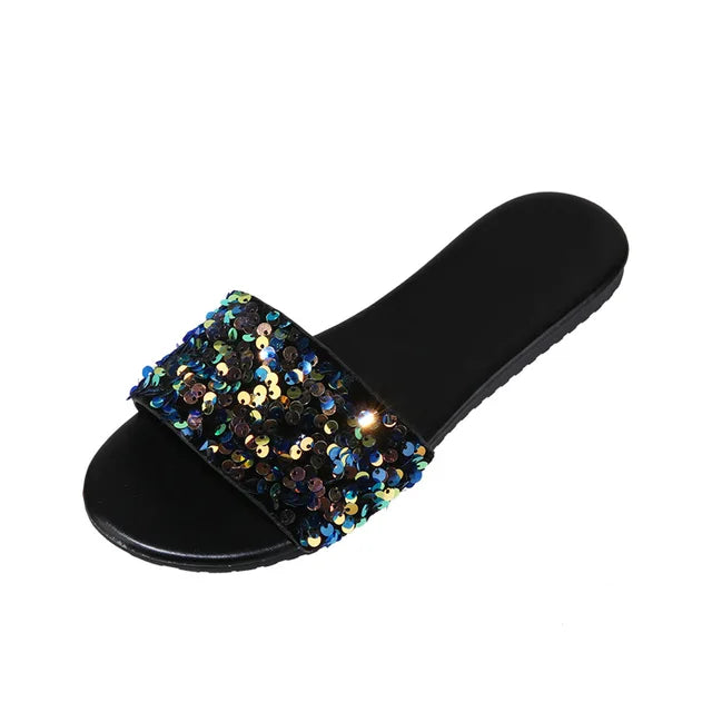Stella - Elegant and Luxurious Women's Flip-Flops with Sparkling Details, Perfect for the Beach!
