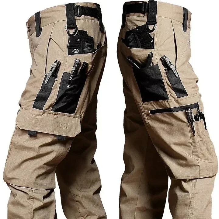 Pantalon cargo homme tactique déperlant et résistant, pantalon outdoor pour l'automne