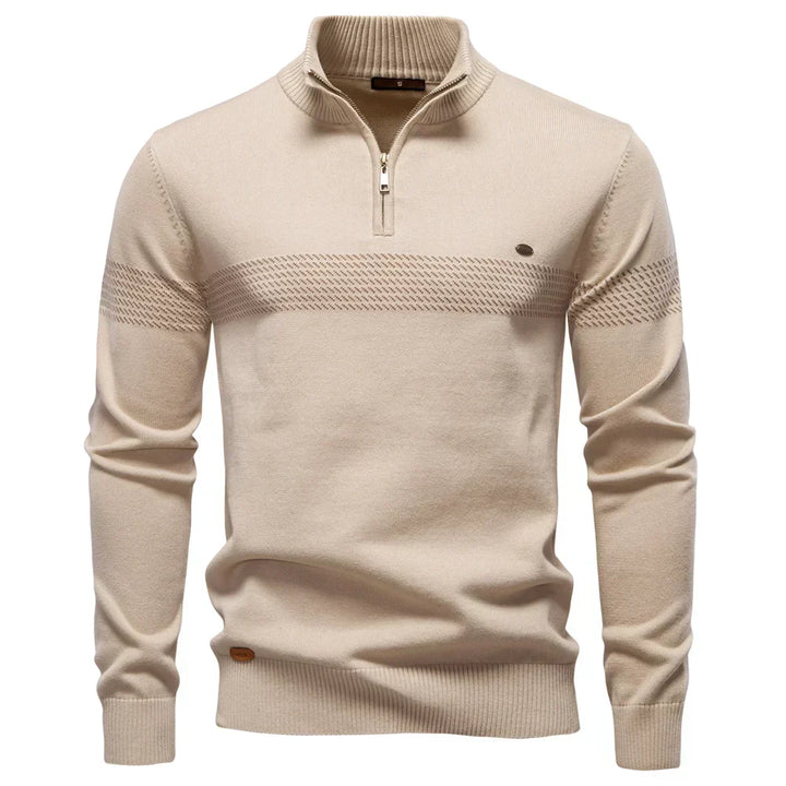 Pull en maille à fermeture éclair courte | Confort et style moderne