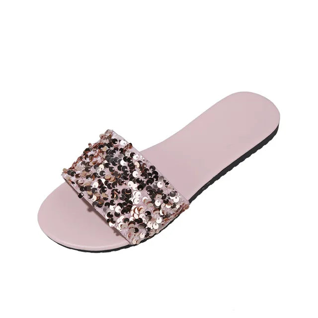 Stella - Elegant and Luxurious Women's Flip-Flops with Sparkling Details, Perfect for the Beach!