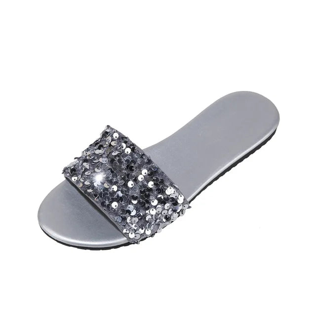 Stella - Elegant and Luxurious Women's Flip-Flops with Sparkling Details, Perfect for the Beach!