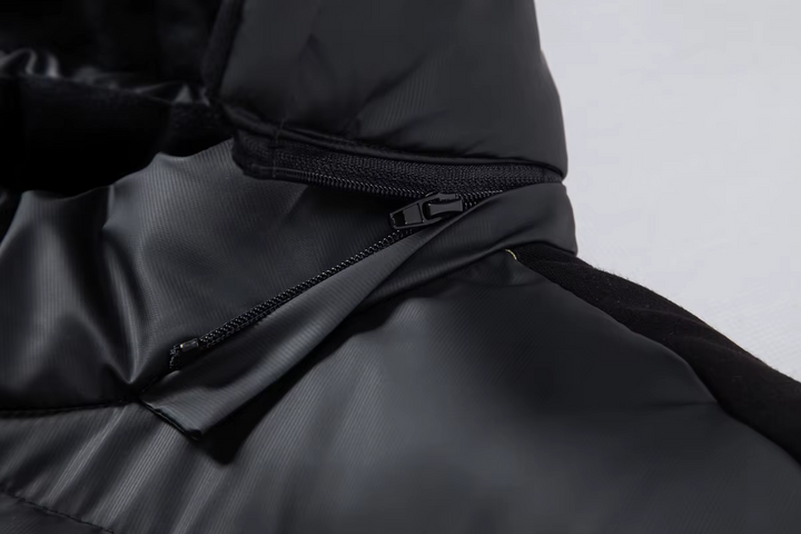 Veste hybride matelassée pour femme pour l’automne, veste de mi-saison à capuche pour les journées fraîches