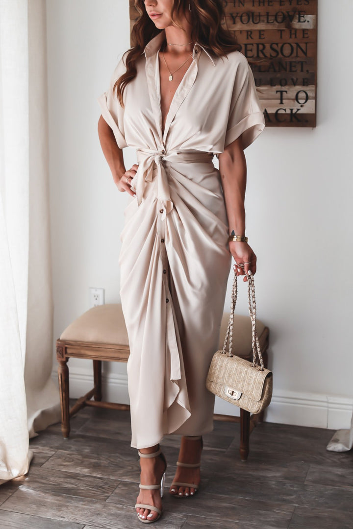 Élégante et magnifique dressing gown de chambre maxi portefeuille pour un look raffiné.