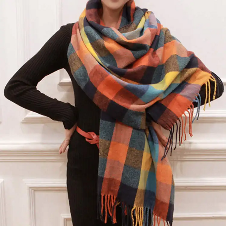 Écharpe en cachemire pour femme ultra douce chaude légère accessoire d’automne élégant