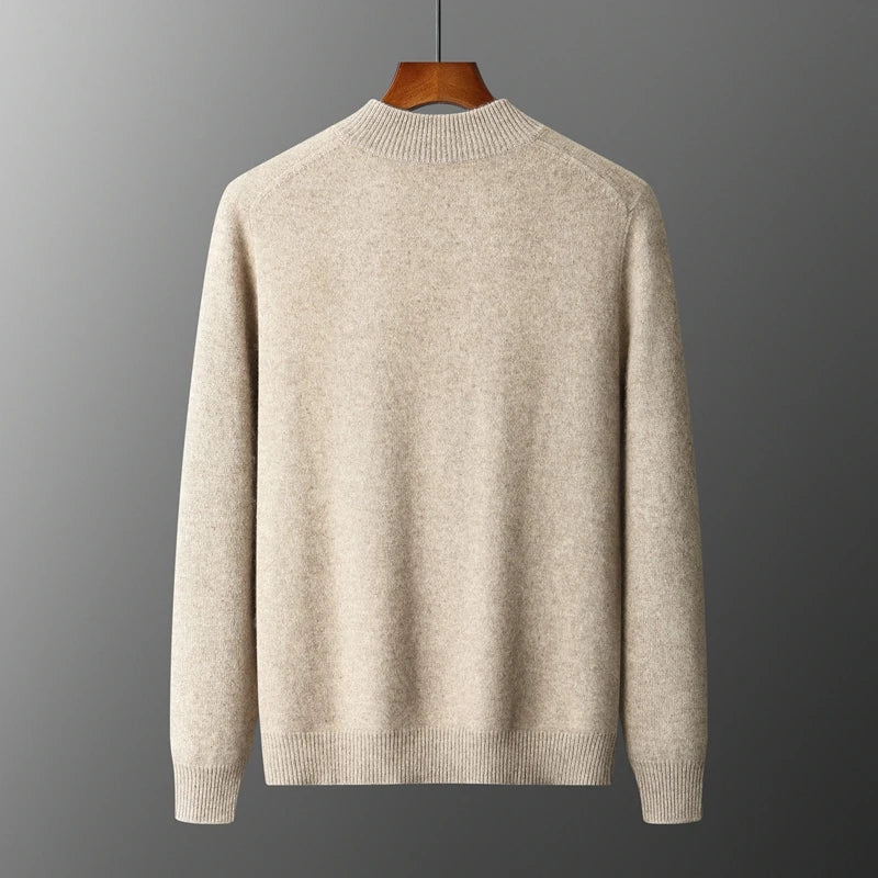 Men’s zip-up cashmere vest, autumn sweater