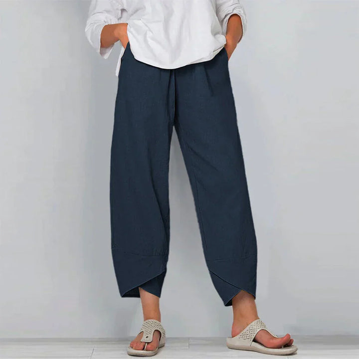 Sadie - Pantalon élégant en coton et lin pour femmes