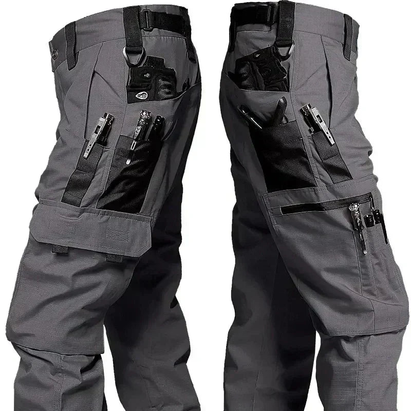 Pantalon cargo homme tactique déperlant et résistant, pantalon outdoor pour l'automne