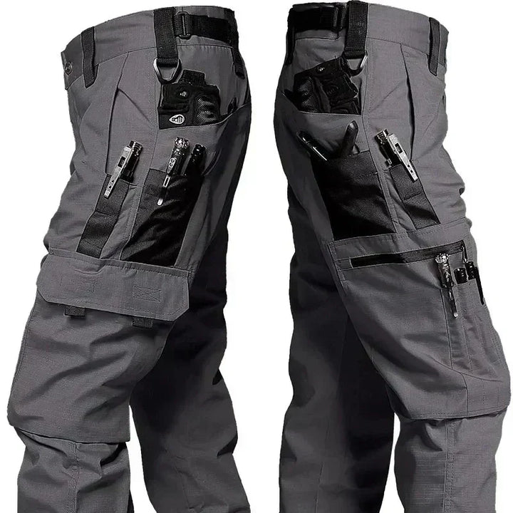 Pantalon cargo homme tactique déperlant et résistant, pantalon outdoor pour l'automne