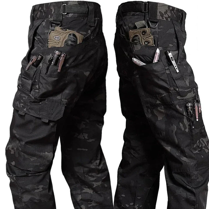 Pantalon cargo homme tactique déperlant et résistant, pantalon outdoor pour l'automne