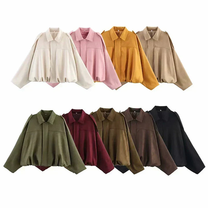 Blouson bomber femme oversize de mi-saison pour l’automne