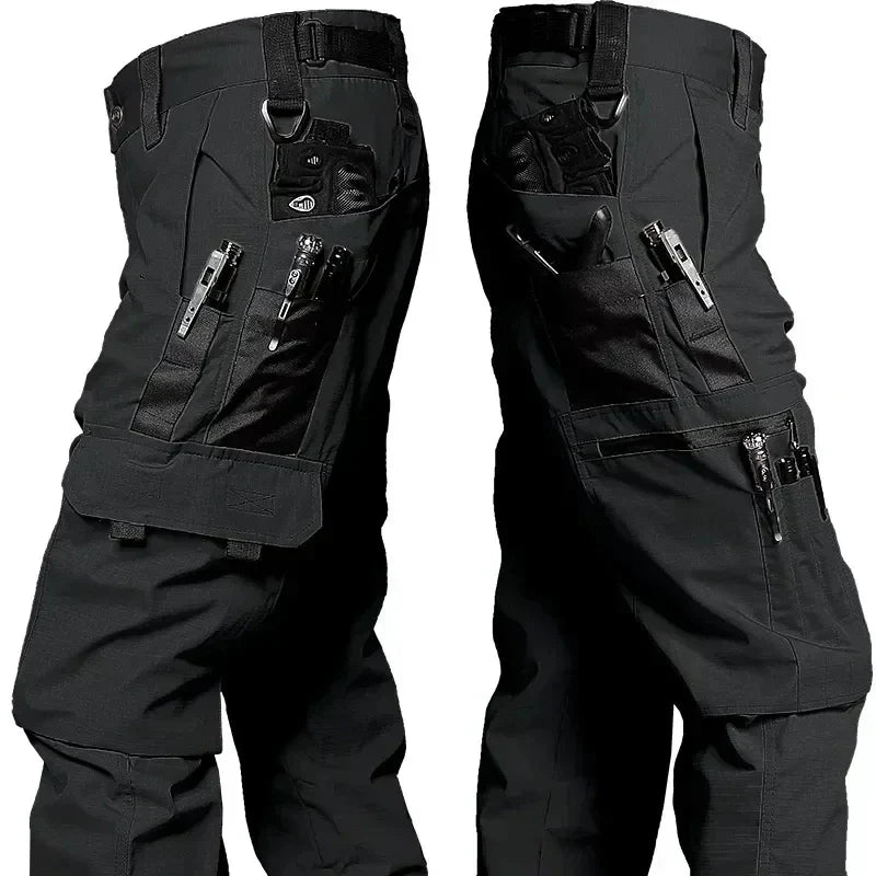 Pantalon cargo homme tactique déperlant et résistant, pantalon outdoor pour l'automne