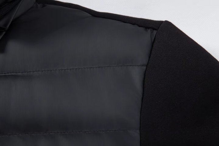 Veste hybride matelassée pour femme pour l’automne, veste de mi-saison à capuche pour les journées fraîches