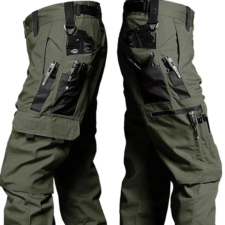 Pantalon cargo homme tactique déperlant et résistant, pantalon outdoor pour l'automne