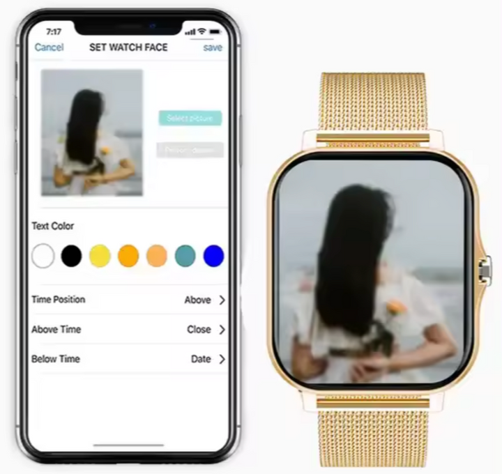 LuxeTime | Elegant Smartwatch for Women with Activity Tracker, Heart Rate Monitor, and Chic Design.