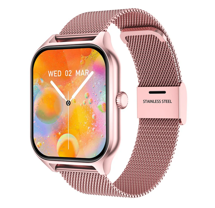 LuxeTime | Elegant Smartwatch for Women with Activity Tracker, Heart Rate Monitor, and Chic Design.