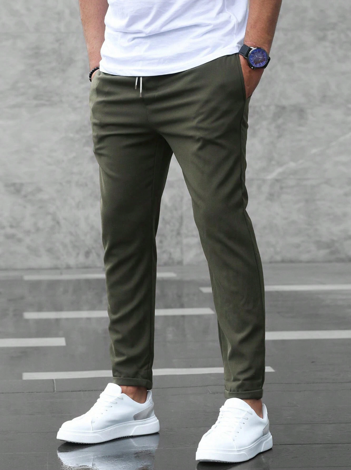 Men's stretch cotton trousers for autumn