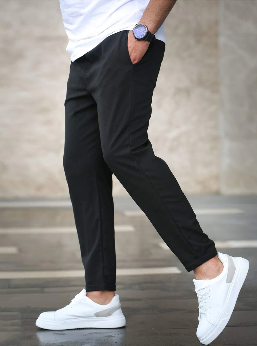 Men's stretch cotton trousers for autumn