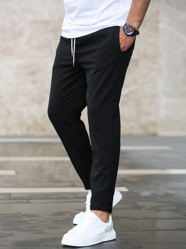 Men's stretch cotton trousers for autumn