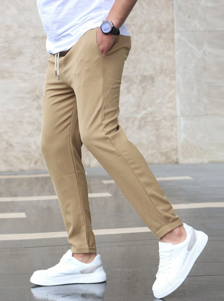 Men's stretch cotton trousers for autumn