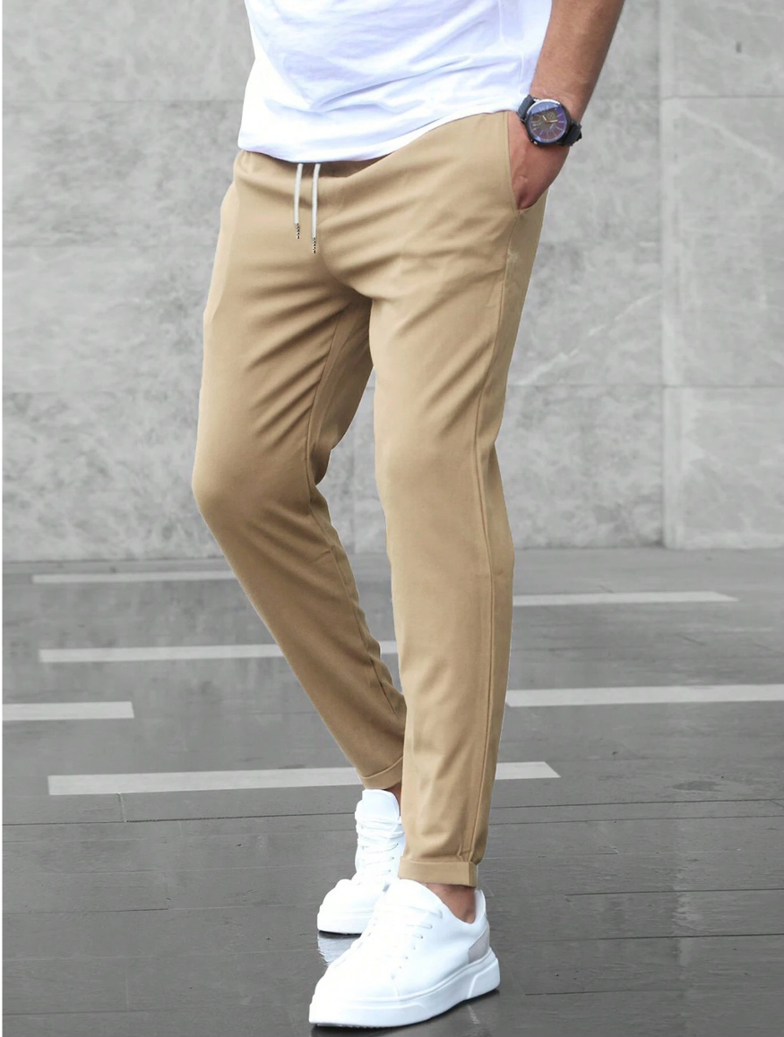 Men's stretch cotton trousers for autumn
