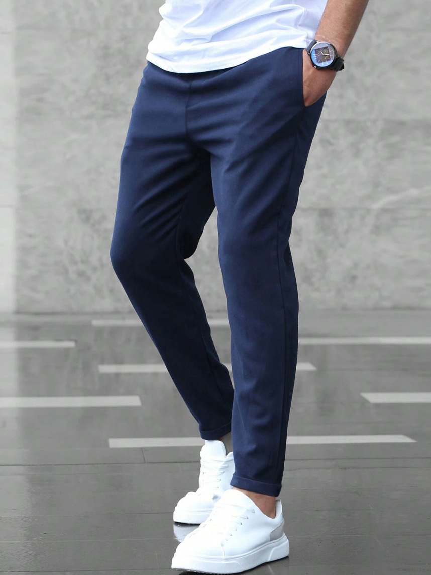 Men's stretch cotton trousers for autumn