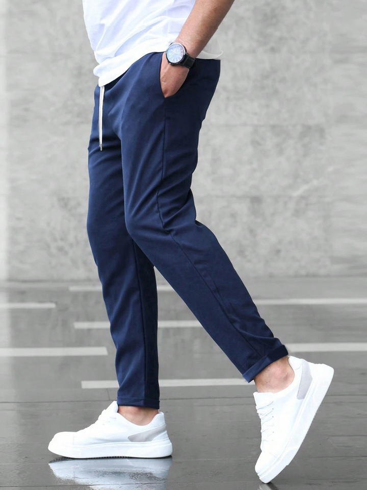 Men's stretch cotton trousers for autumn