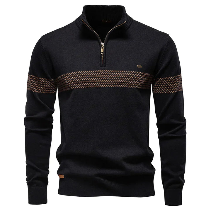 Pull en maille à fermeture éclair courte | Confort et style moderne