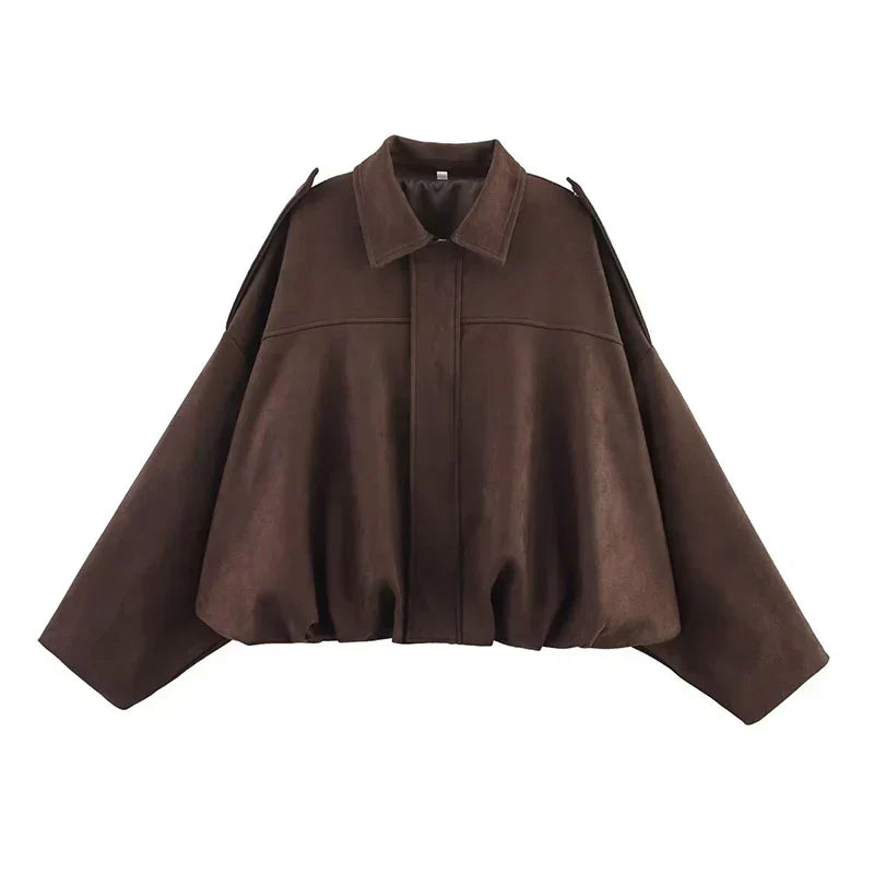 Blouson bomber femme oversize de mi-saison pour l’automne