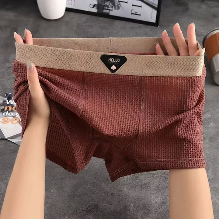 Boxers homme en maille avec ceinture élastique, lot de 4, collection automne