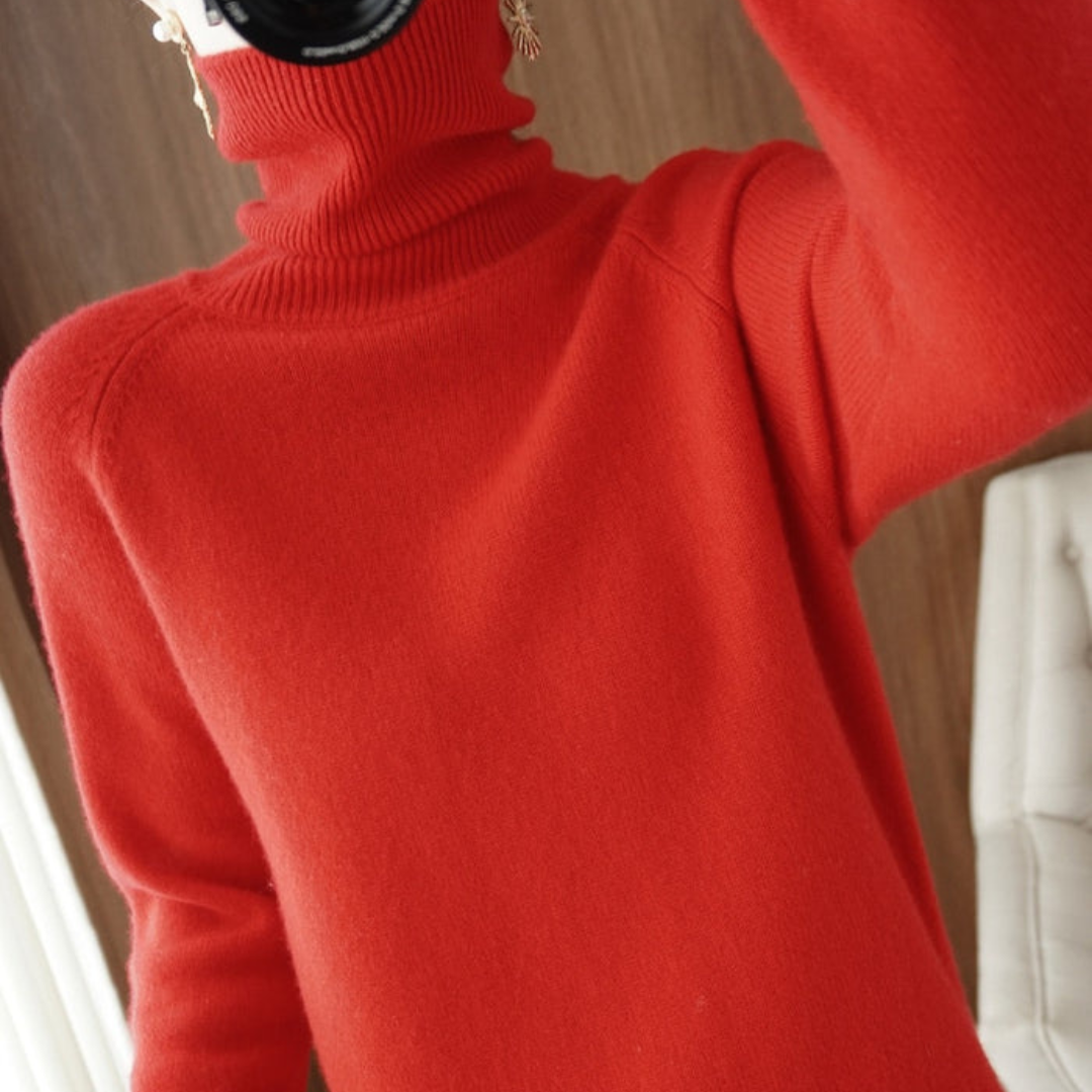 Women’s Long-Sleeve Turtleneck Sweater | Soft and Warm