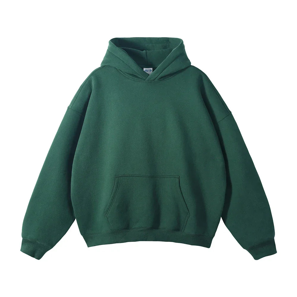 Hoodie en fleece pour homme à capuche coupe décontractée sweat chaud pour l’automne