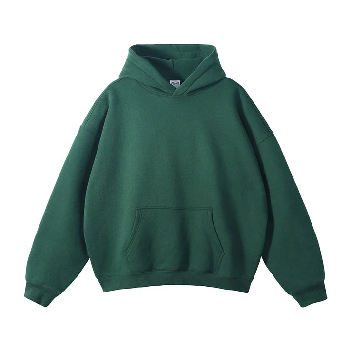 Hoodie en fleece pour homme à capuche coupe décontractée sweat chaud pour l’automne