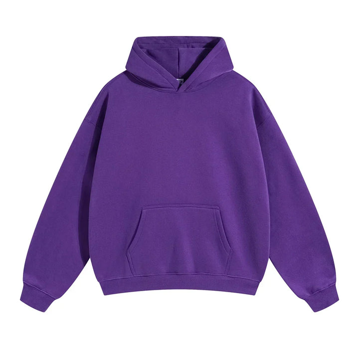 Hoodie en fleece pour homme à capuche coupe décontractée sweat chaud pour l’automne