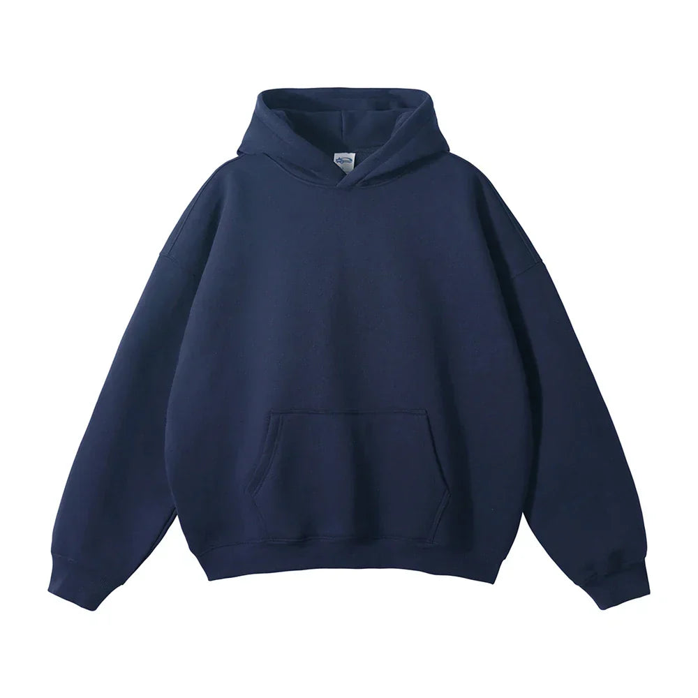 Hoodie en fleece pour homme à capuche coupe décontractée sweat chaud pour l’automne