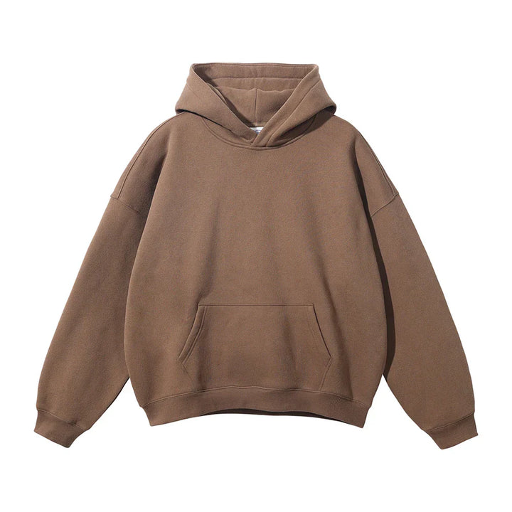 Hoodie en fleece pour homme à capuche coupe décontractée sweat chaud pour l’automne