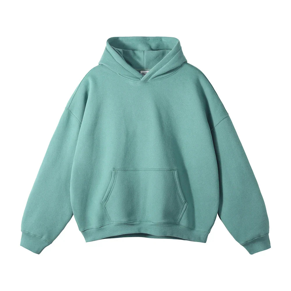 Hoodie en fleece pour homme à capuche coupe décontractée sweat chaud pour l’automne