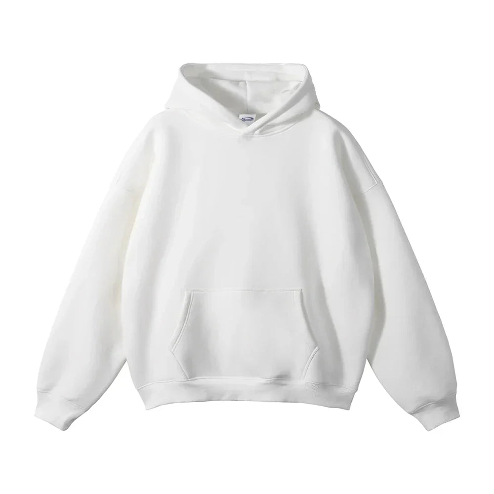 Hoodie en fleece pour homme à capuche coupe décontractée sweat chaud pour l’automne