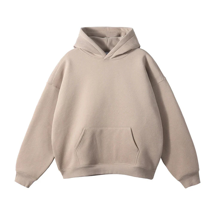 Hoodie en fleece pour homme à capuche coupe décontractée sweat chaud pour l’automne