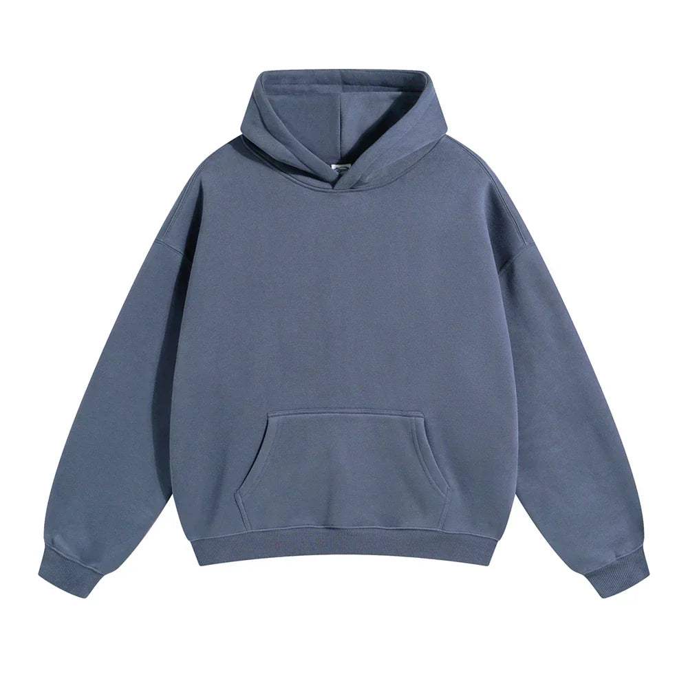 Hoodie en fleece pour homme à capuche coupe décontractée sweat chaud pour l’automne