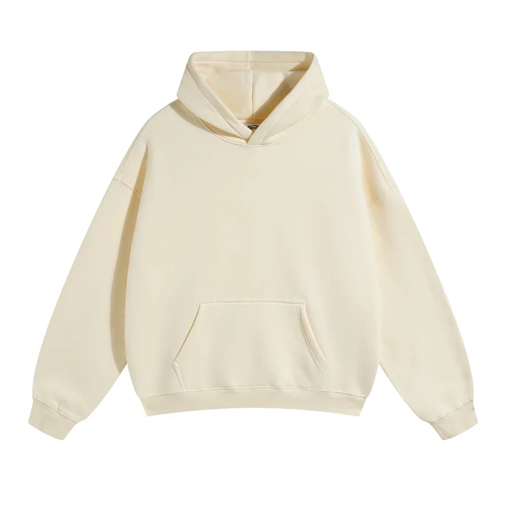 Hoodie en fleece pour homme à capuche coupe décontractée sweat chaud pour l’automne