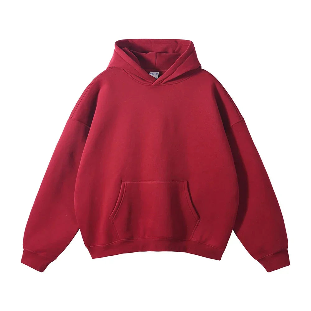 Hoodie en fleece pour homme à capuche coupe décontractée sweat chaud pour l’automne