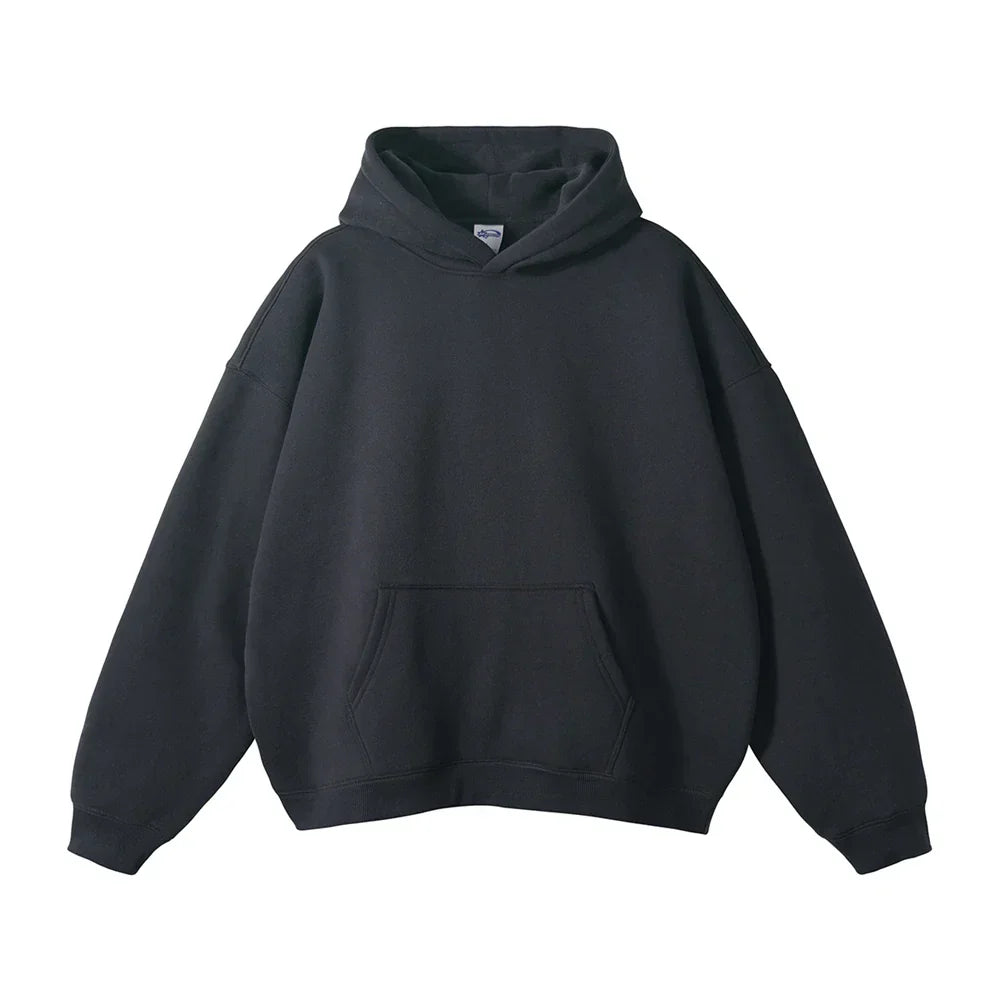 Hoodie en fleece pour homme à capuche coupe décontractée sweat chaud pour l’automne