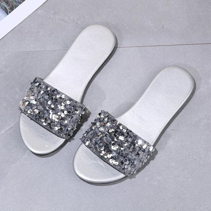 Stella - Elegant and Luxurious Women's Flip-Flops with Sparkling Details, Perfect for the Beach!