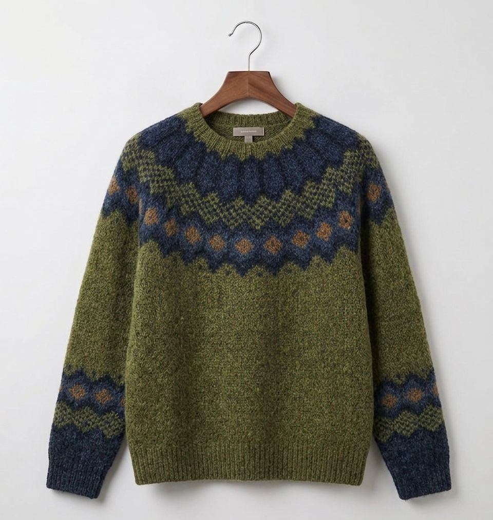 Women's knitted Nordic-pattern sweater for autumn
