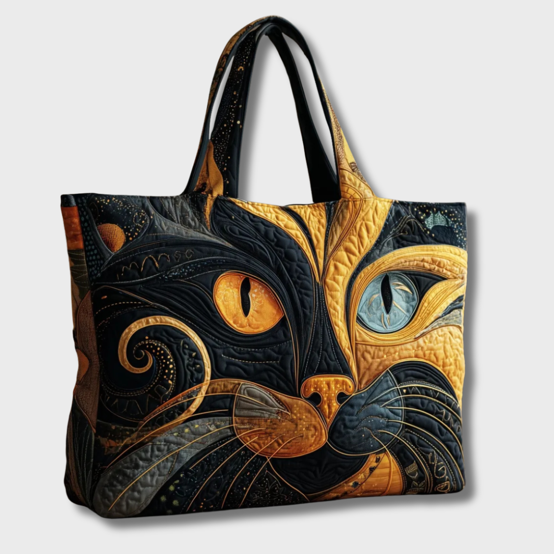 Women's quilted cotton shoulder bag, autumn urban style