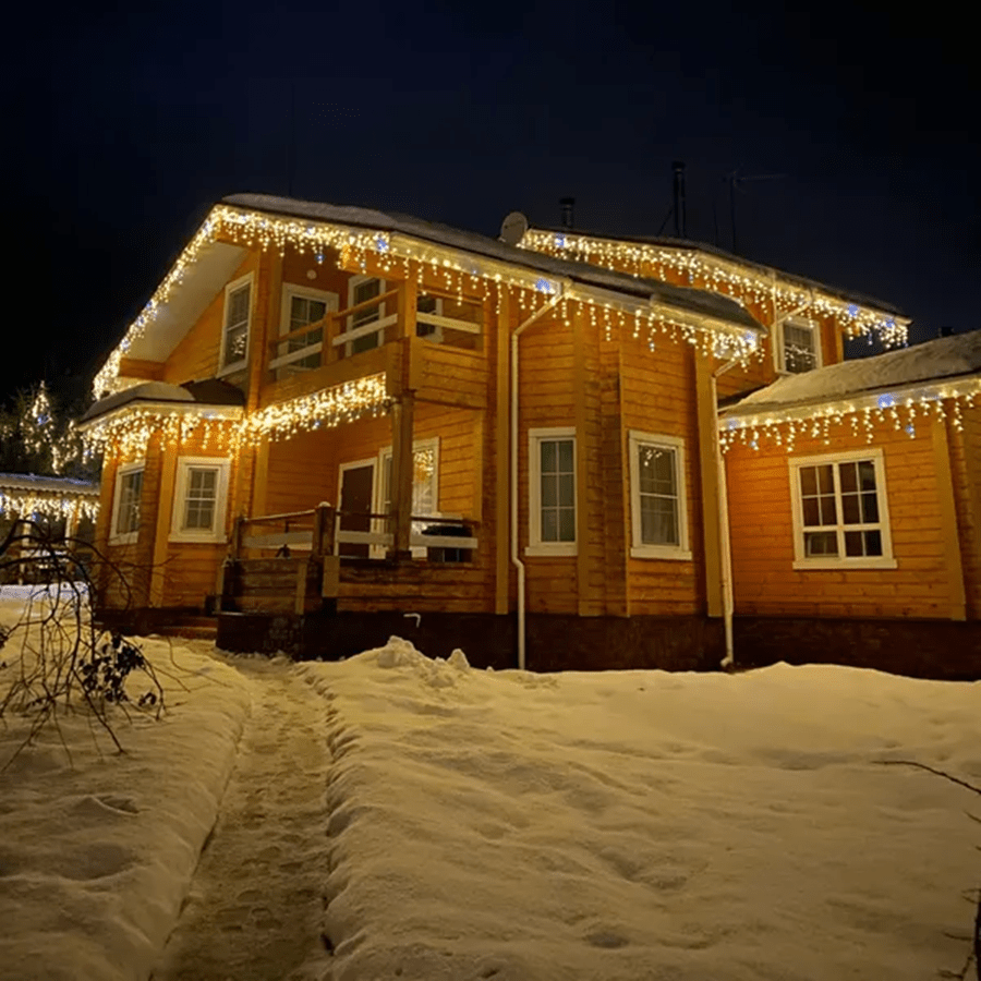 Waterproof flashing LED curtain lights for outdoor and indoor Christmas decoration