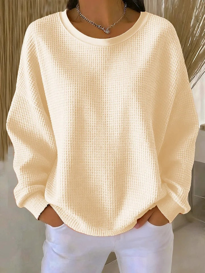 Classic knitted women’s sweater for autumn, warm and comfortable for everyday wear.