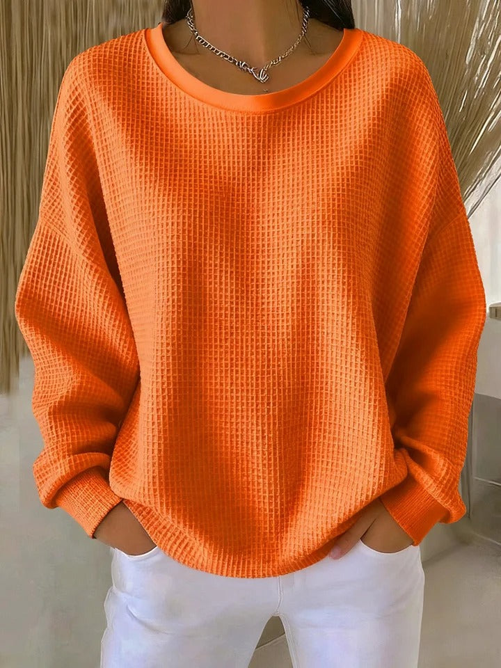 Pull femme oversize en maille pour l'automne, coupe ample pour les jours plus frais