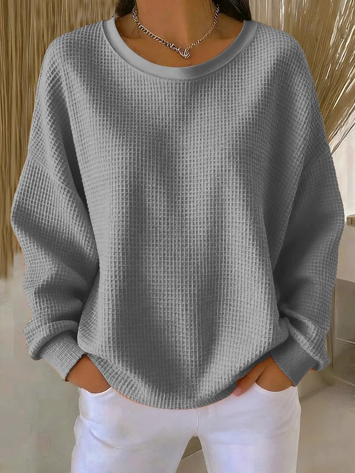 Classic knitted women’s sweater for autumn, warm and comfortable for everyday wear.