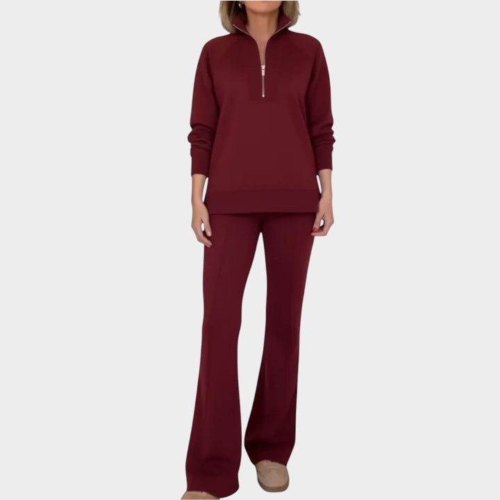 Ensemble de survêtement en maille pour femme, deux pièces, automne
